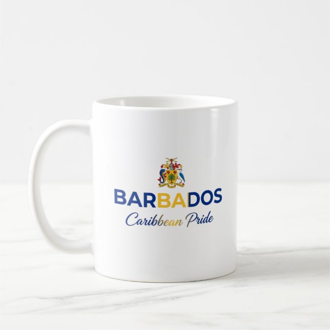 Barbados Coat of Arms | Everyday Pride Coffee Mug (Left)