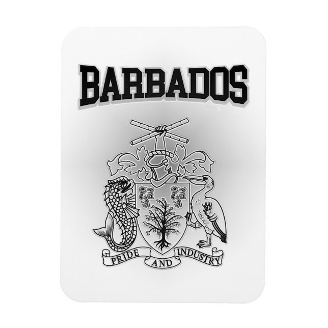 Barbados Coat of Arms Magnet (Vertical)