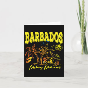 Barbados Cruise Vacation 2025 Family Trip Friends Card