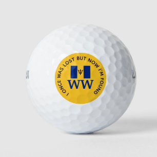 BARBADOS Customised MONOGRAM Christian Lost Found Golf Balls