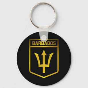 Barbados Emblem Key Ring