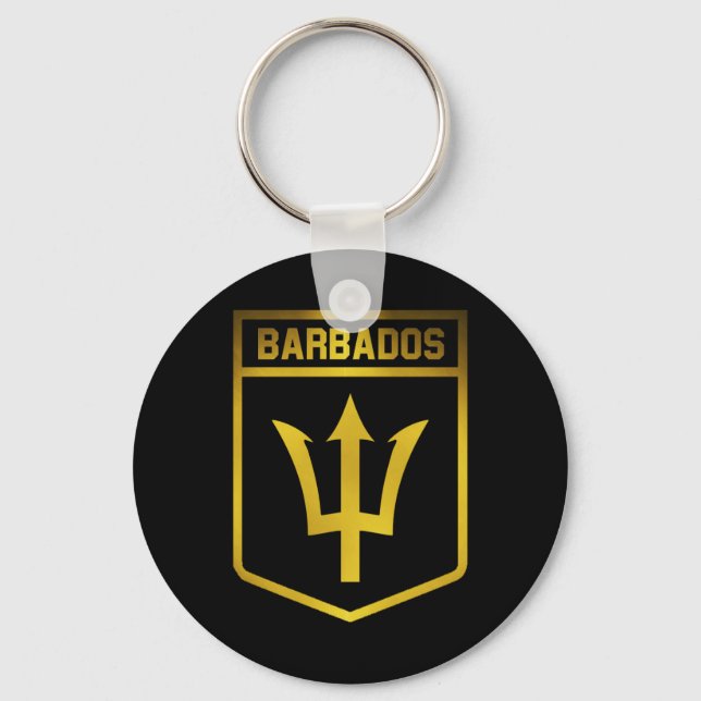 Barbados Emblem Key Ring (Front)