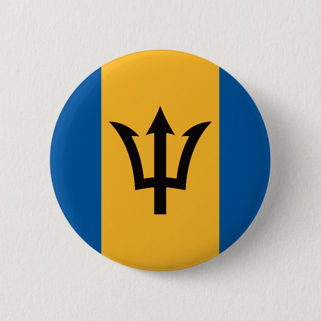 Barbados Flag 6 Cm Round Badge (Front)