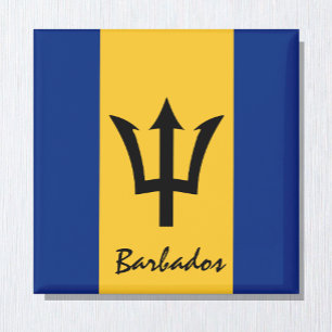 Barbados flag & America holiday/sports fans Magnet