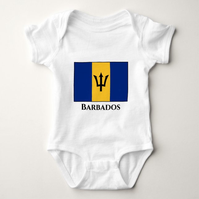 Barbados Flag Baby Bodysuit (Front)