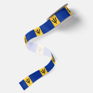 Barbados Flag Bajan Birthday Party Satin Ribbon