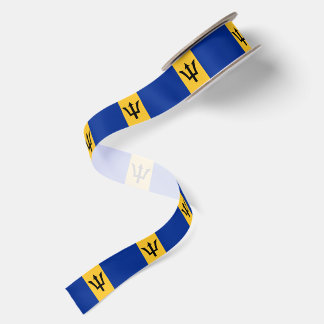 Barbados Flag Bajan Birthday Party Satin Ribbon