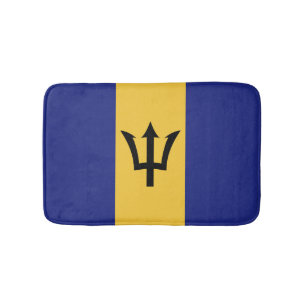 Barbados flag bath mat
