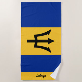 Barbados Flag Beach Towel