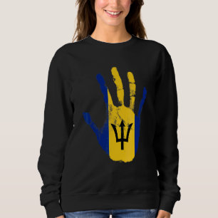 Barbados Flag Bridgetown Hand Sport Football Barba Sweatshirt