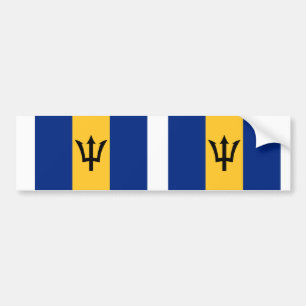 Barbados flag bumper sticker