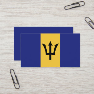 Barbados flag business card