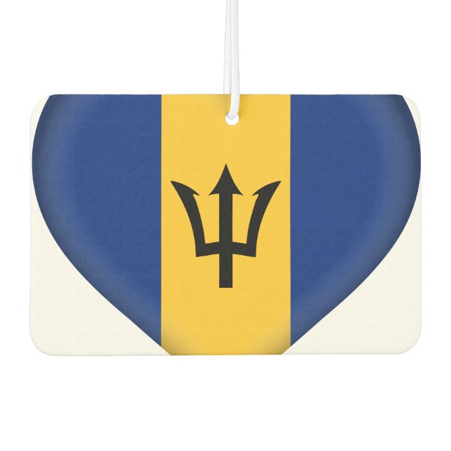 Barbados Flag Car Air Freshener (Front)