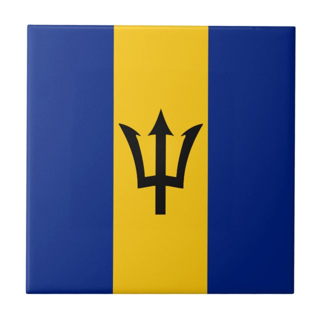 Barbados  Flag Ceramic Tile (Front)
