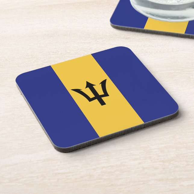 Barbados flag coaster (Left Side)