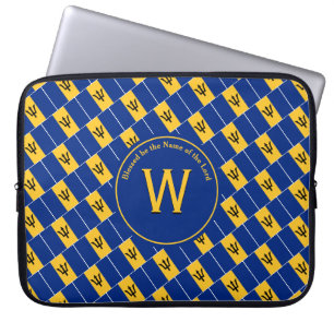 BARBADOS FLAG Customised Monogram Barbadian Laptop Sleeve