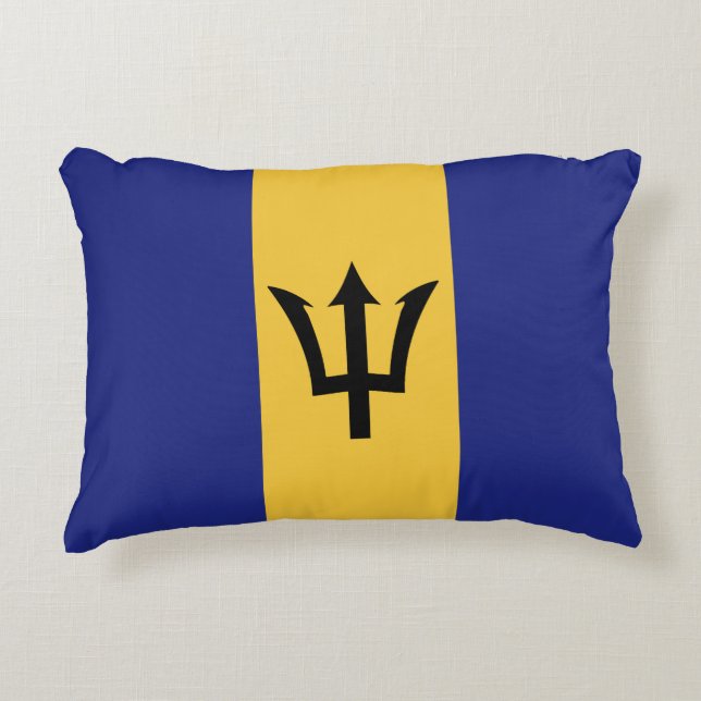 Barbados flag decorative cushion (Front)
