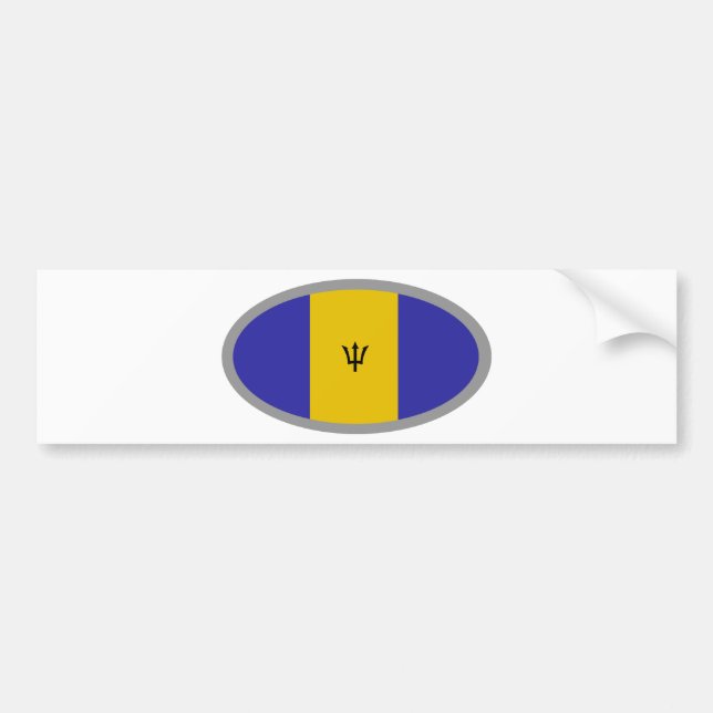 Barbados flag design! bumper sticker (Front)