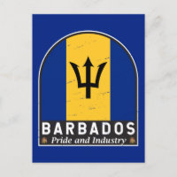 Barbados Flag Emblem Distressed Vintage