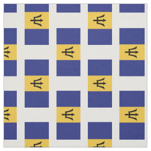 Barbados Flag Fabric