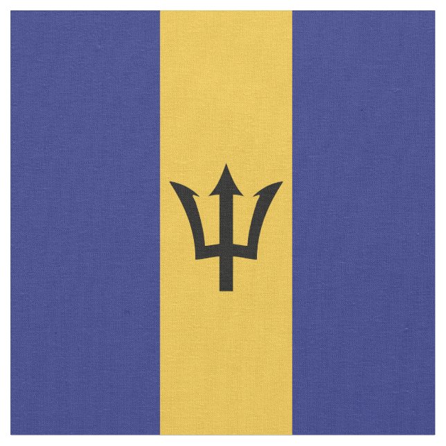Barbados flag fabric (Close Up)