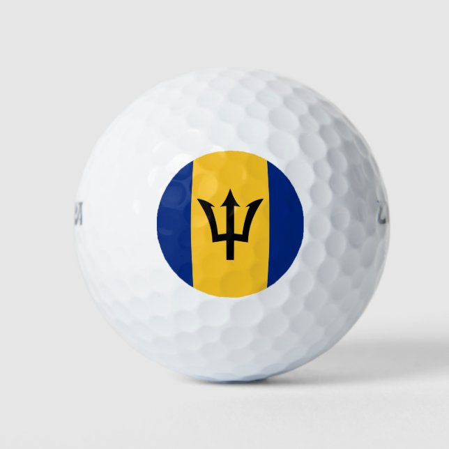Barbados flag golf balls (Front)