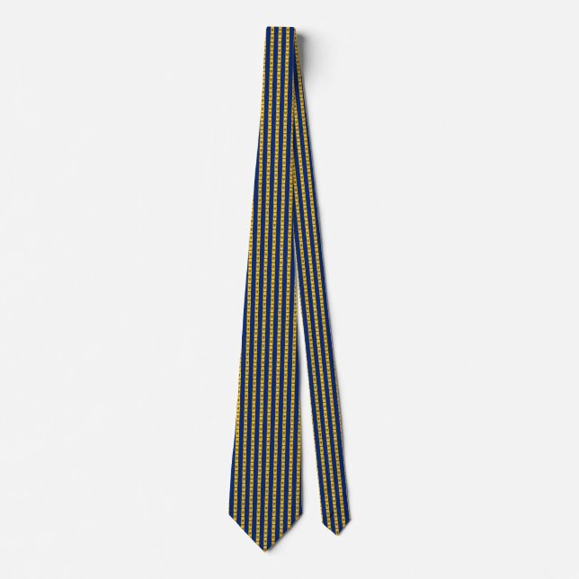 Barbados Flag Honeycomb Tie (Front)
