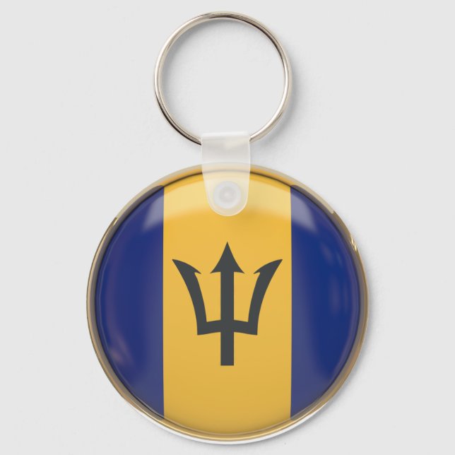 Barbados  Flag    Key Ring (Front)