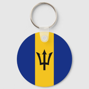 Barbados Flag Key Ring