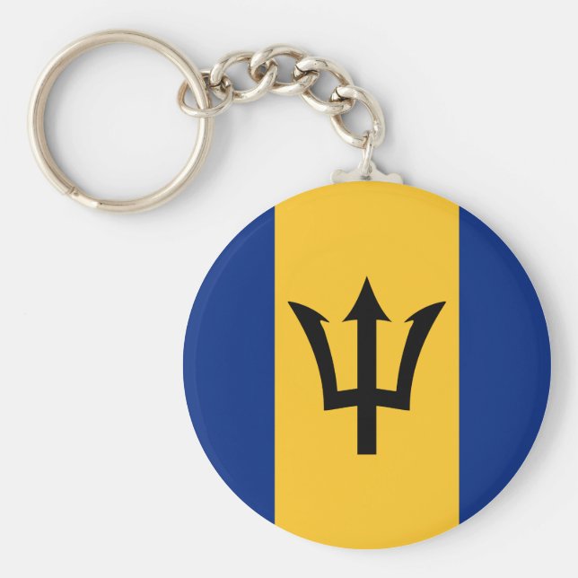Barbados Flag Key Ring (Front)