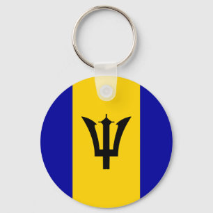 Barbados Flag Key Ring