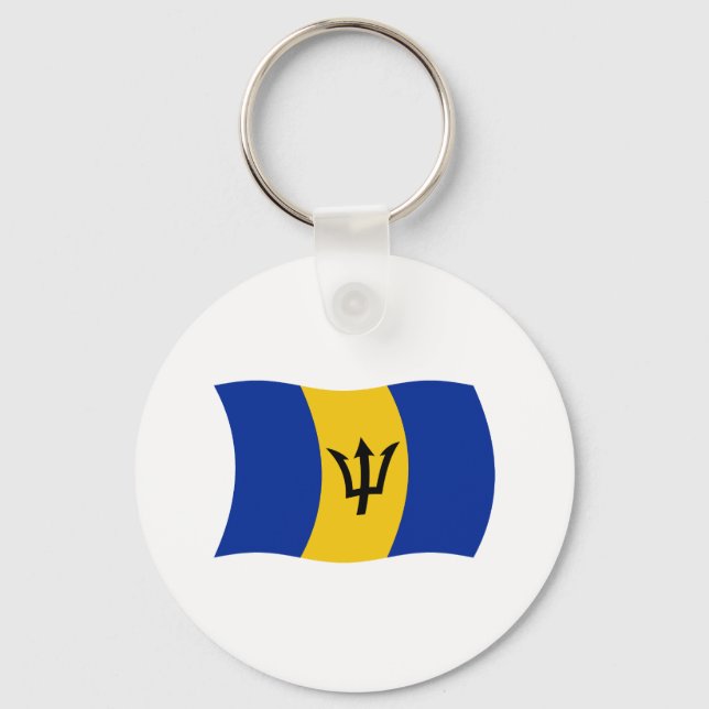 Barbados Flag Keychain (Front)