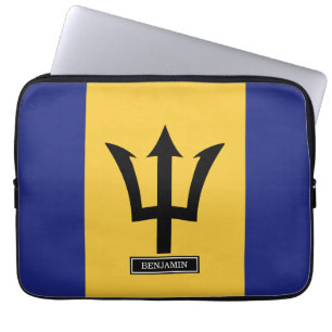 Barbados Flag Laptop Sleeve
