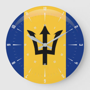 Barbados  Flag   Large Clock
