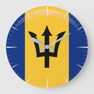 Barbados  Flag   Large Clock