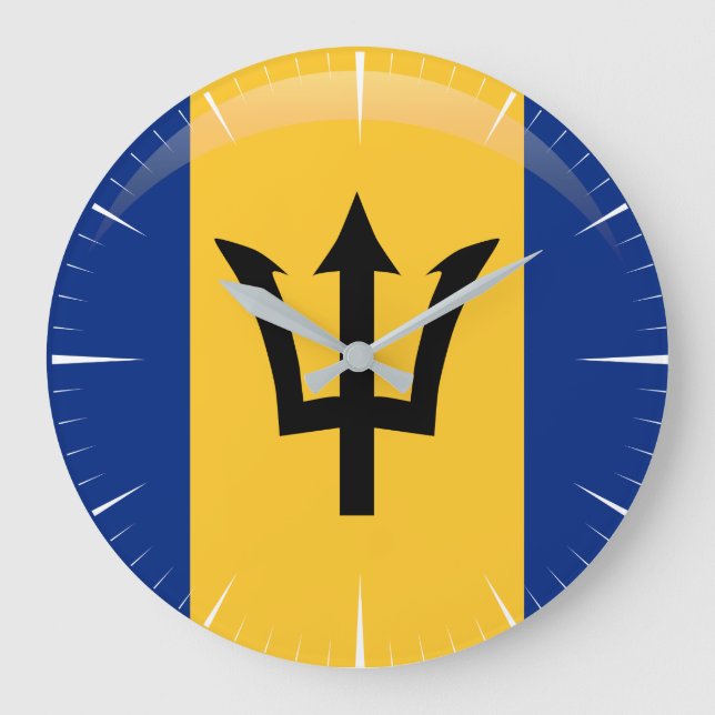 Barbados Flag Large Clock (Front)