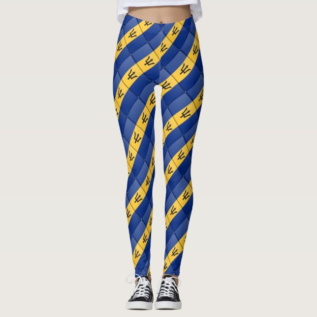 Barbados Flag   Leggings (Front)