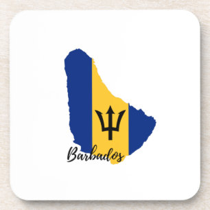 Barbados  Flag  Map Coaster