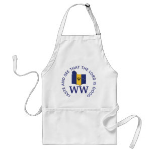 BARBADOS Flag Map MONOGRAM Customised Scripture Standard Apron