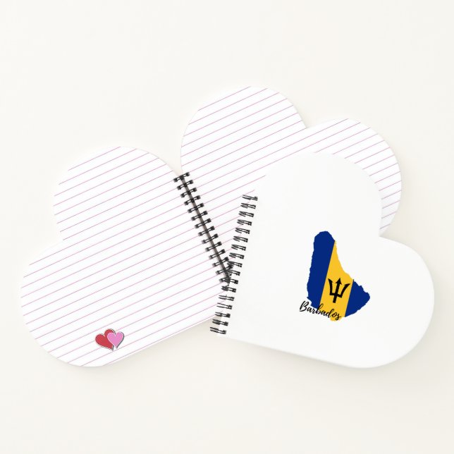 Barbados  Flag  Map  Notebook (Inside)