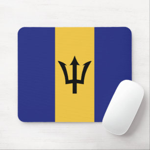 Barbados flag mouse pad
