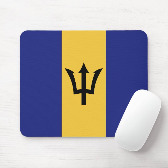 Barbados flag mouse pad (With Mouse)