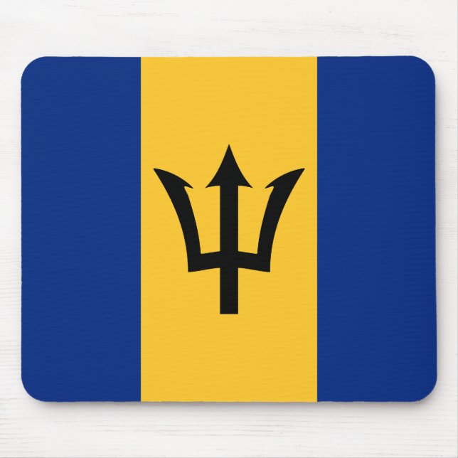 Barbados Flag Mouse Pad (Front)