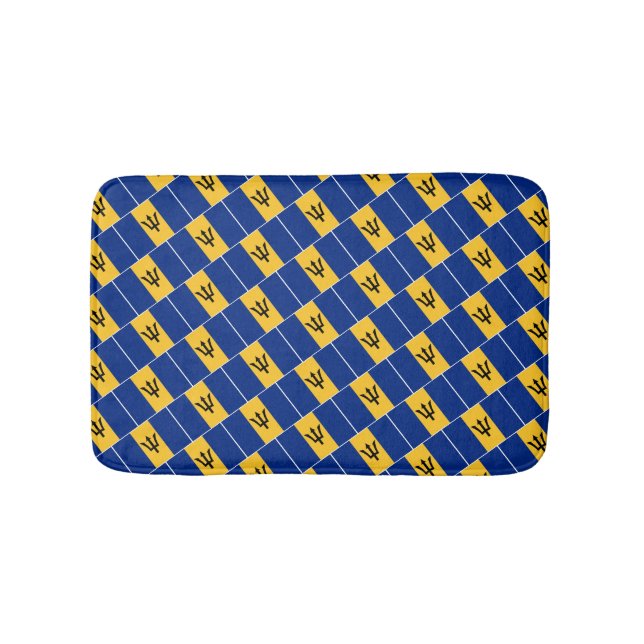 BARBADOS FLAG Patriotic Barbadian Bath Mat (Front)