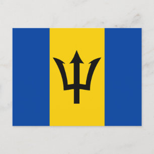 Barbados Flag Postcard