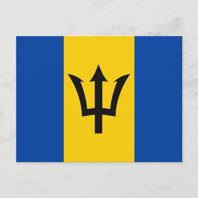 Barbados Flag Postcard (Front)