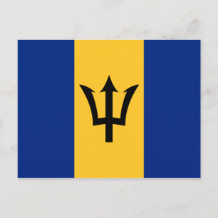Barbados Flag Postcard
