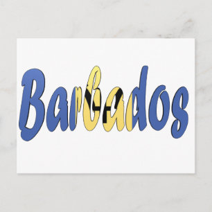 Barbados Flag Postcard