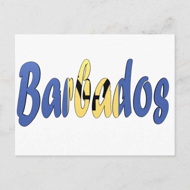 Barbados Flag Postcard (Front)