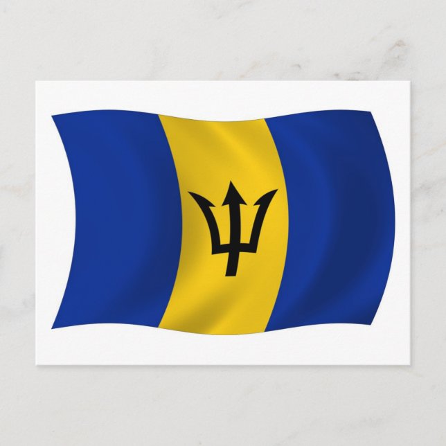 Barbados Flag Postcard (Front)